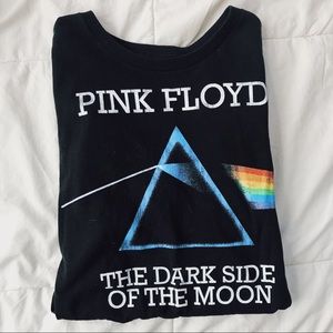 pink floyd cropped t-shirt